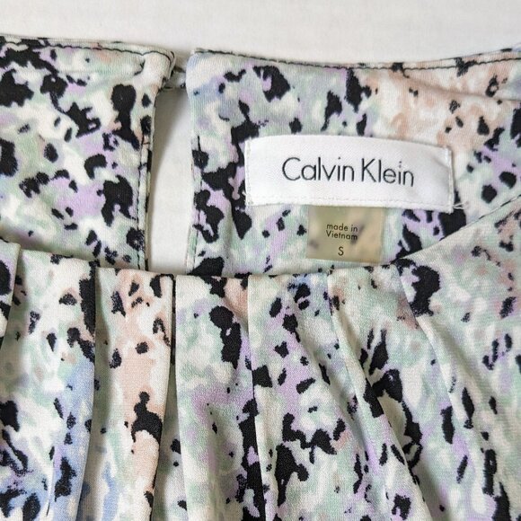 CALVIN KLEIN Women's Sleeveless Top Blouse  Size S  Multi-Colored Print - Picture 3 of 6
